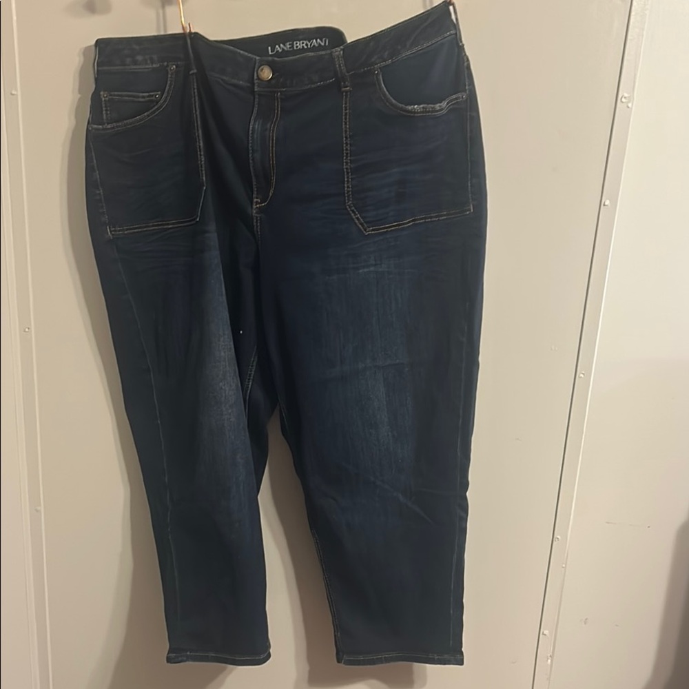 Lane Bryant Blue jeans with Stretch and Faded Details plus size